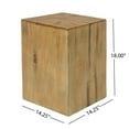 thumbnail image 6 of Christopher Knight Home 18" MGO End Table, Wood-Look Square Design, Indoor Outdoor Side Table, Natural Finish, Set of 2, 6 of 7