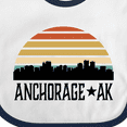 thumbnail image 4 of Inktastic Anchorage Alaska Skyline Boys or Girls Baby Bib, 4 of 4
