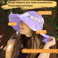 thumbnail image 5 of Sun Hat for Women Neck Flap Wide Brim UV Protection UPF 50+ Foldable Fishing Cap with 2 Replaceable Ribbon by Solaris, 5 of 6