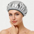 thumbnail image 2 of 12 Pieces Deep Conditioning Caps Aluminum Foil Reusable Hair Processing Hair Coloring Shower Caps For Home Salon Use, 2 of 9