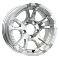eCustomrim Aluminum Trailer Wheel 13X5 13" 5 Lug 4.5 Center Avalanche Silver Rim
