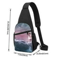 thumbnail image 2 of Wukai Boat Lighthouse Storm Waves Versatile Chest Bag with Adjustable Strap and Multiple Pockets for Daily Use, Outdoor Sports, Shopping, and Excursions, 2 of 6