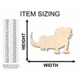 thumbnail image 2 of Unfinished Wood Bearded Dragon Silhouette - Craft- up to 46" DIY 42" / 3/4", 2 of 3