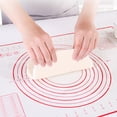 thumbnail image 3 of Generic Silicone Making Baking Mat BBQ Mat with Clear Scale Design Washable Rotatable for Home Kitchen Daily Use, 3 of 8