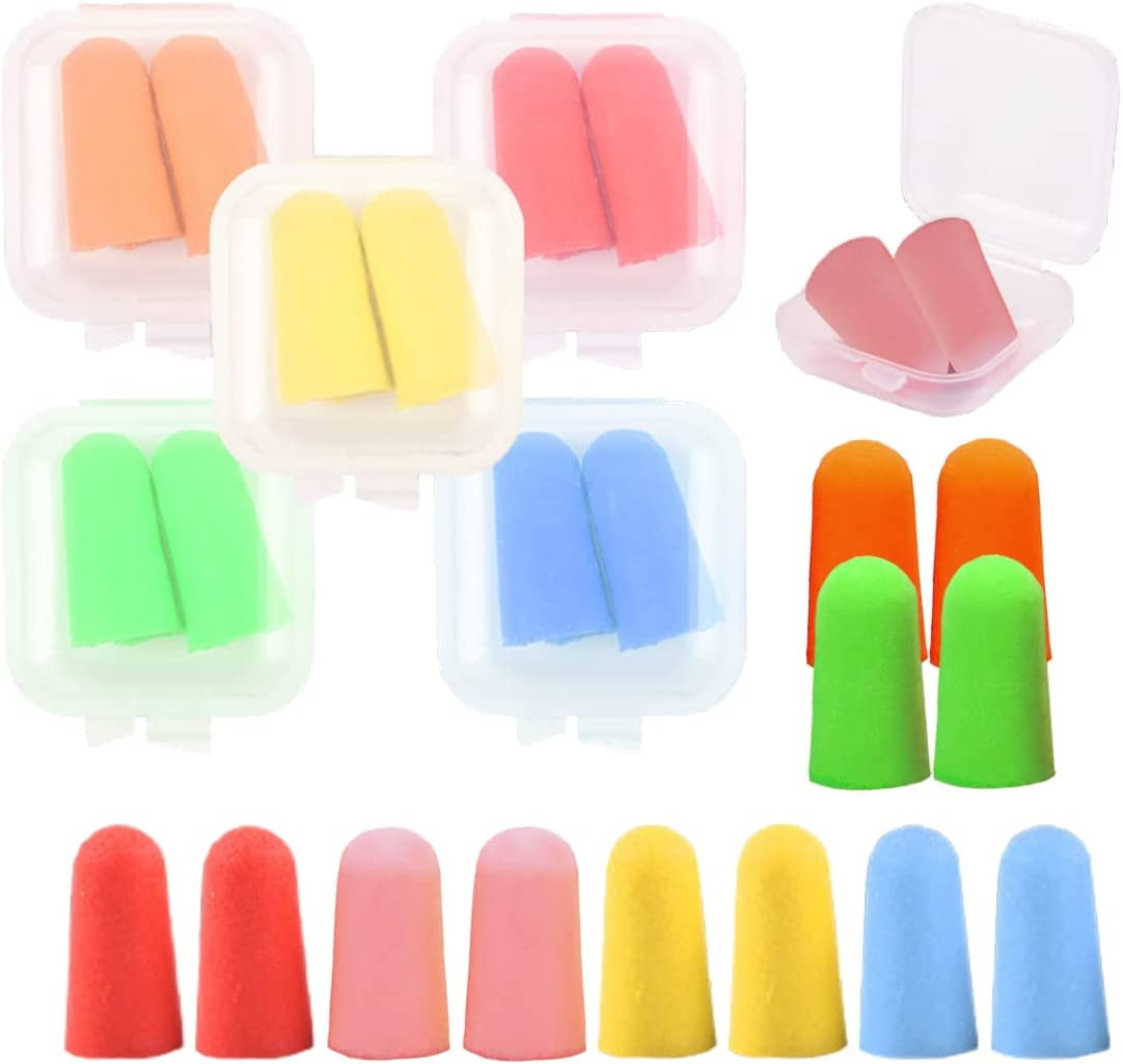 6 Pairs Ear Plugs for Sleeping Noise Cancelling,Foam Macks Earplugs for