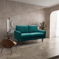 thumbnail image 6 of Pemberly Row 58" Round Arm Fabric Standard Loveseat in Teal Blue, 6 of 10