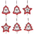 thumbnail image 1 of Christmas Decoration Wooden Bells+stars+christmas Tree Pendants Xmas Ornaments Xmas Gifts-6pcs-MXBC, 1 of 1