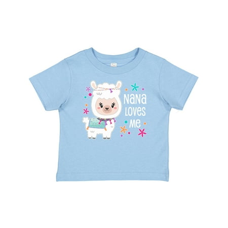 

Inktastic Nana Loves Me- Cute and Happy Llama Gift Baby Boy or Baby Girl T-Shirt