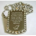 thumbnail image 2 of SERENITY PRAYER PEACE HOPE BLING DOG TAG NECKLACE, 2 of 2