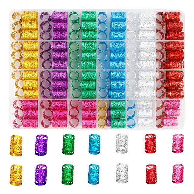 Anillos para el Cabello Zulema Decoración con Caja de Almacenamiento Rastas Trenza Abalorio