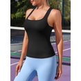 thumbnail image 2 of Womens Seamless Tank Tops Built in Bra Workout Top Square Neck Yoga Running Sports Tops, 2 of 8