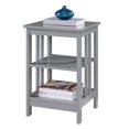 thumbnail image 3 of Mission End Table Gray with Shelves: Sturdy Square Side Table for Bedroom, 3 of 9