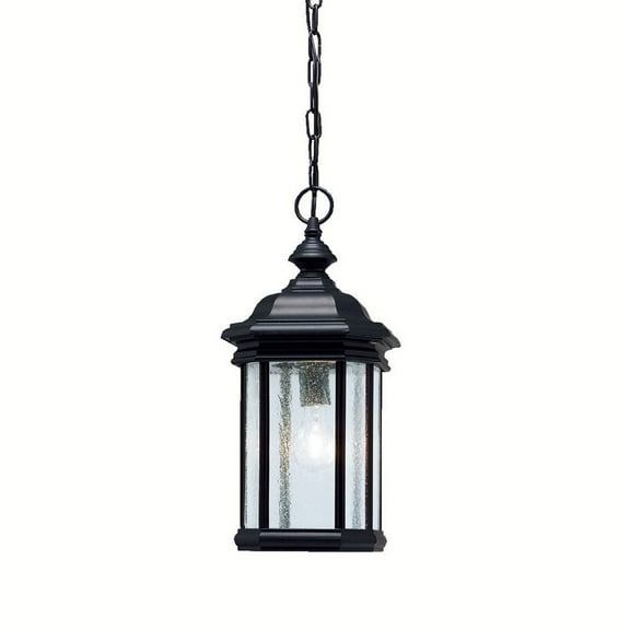 9810BK Kichler Lighting Kirkwood - 1 light Outdoor Pendant - with Traditional inspirations - 18 inches tall by 8.5 inches wide-Black Finish