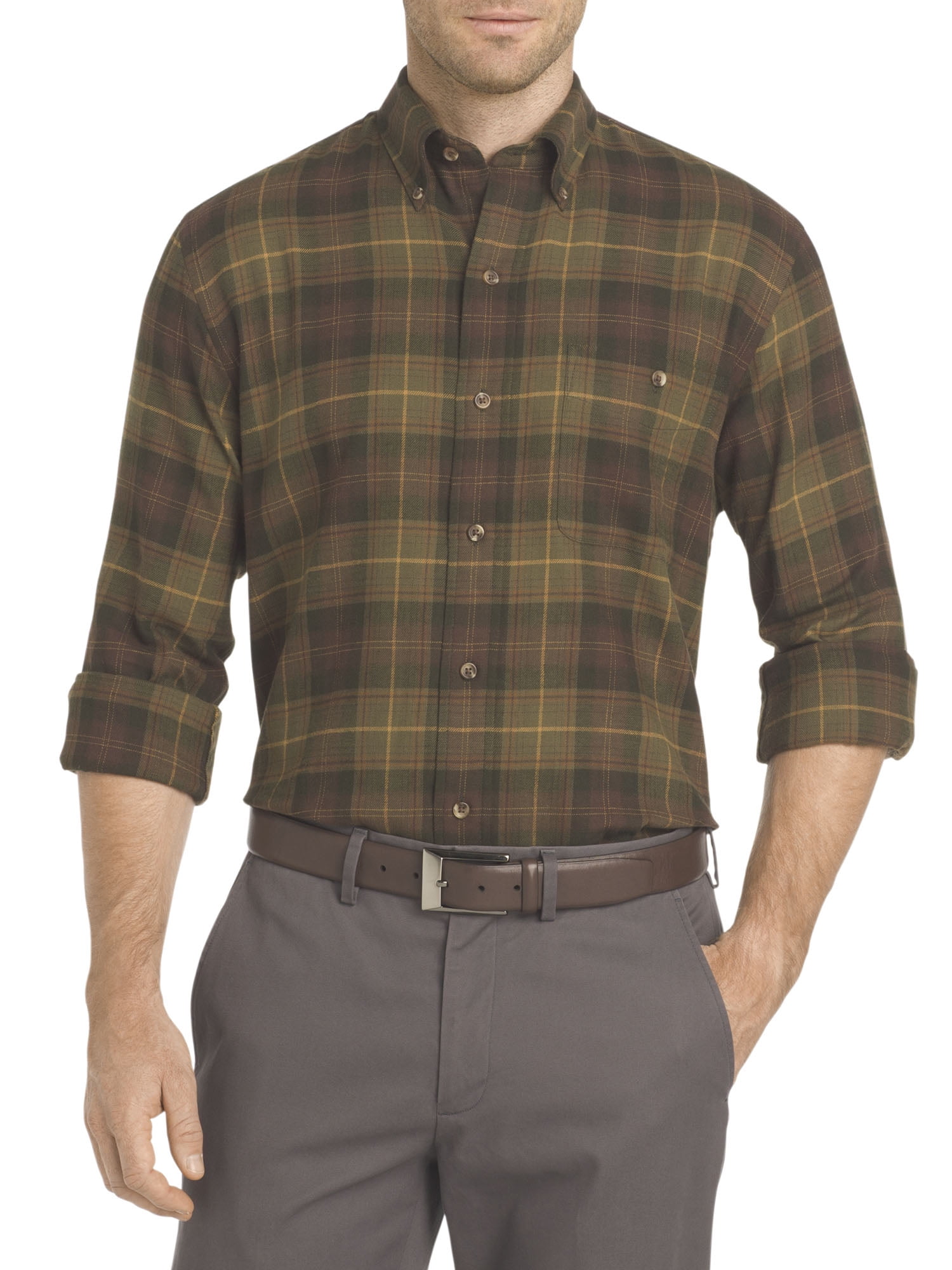 Solid Arrow Mens Heritage Regular-Fit Twill Button Down Shirt Rosin, Large