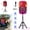 Red, variant on 8 Inch Portable Wireless PA Speaker with Stand, Heavy Bass Subwoofer, TWS LED DJ Lights, Microphone Tripod Included, Rechargeable Karaoke System for RV Truck Car Outdoor Party