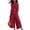 AR18-Hot Pink, variant on Women'S Linen 2 Piece Outfits Sleeveless Ruffle Top Wide Leg Pants Summer Loungewear Beach Travel Sets White S