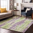 thumbnail image 7 of Addison Rugs Mayfield Premium Machine Washable Transitional Stripes Aloe Rectangle Rug, 8' X 10' Machine Washable Transitional Stripes Aloe Oversized Sherpa Throw Blanket, 7 of 7
