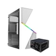 thumbnail image 1 of Gabinete ACTECK DRACO GM450 ATX Media Torre Fuente 500W Cristal Templado Blanco AC-935722 blanco, 1 of 5