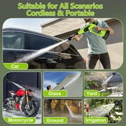 1450PSI Cordless Pressure Washer, 21V Handheld Power Cleaner 5L/Min with 6-in-1 Nozzle, 2 Batteries & 16.4FT Hose for Car, Garden, Patio