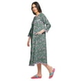 thumbnail image 2 of Moomaya Printed 3/4 Sleeve Nightdress Nursing Cotton Sleepwear For Women, 2 of 6