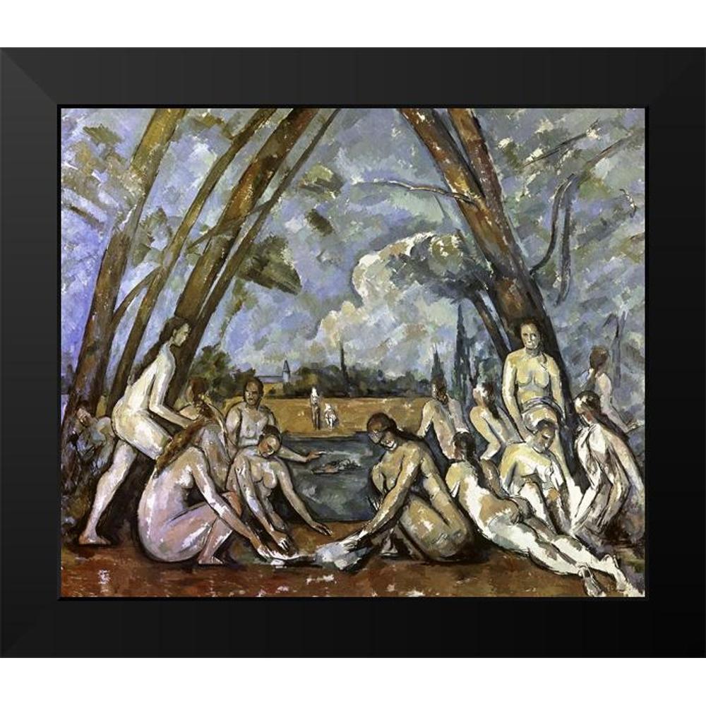 Cezanne, Paul 13x12 Black Modern Framed Museum Art Print Titled - Les Grand Baigneuses #1