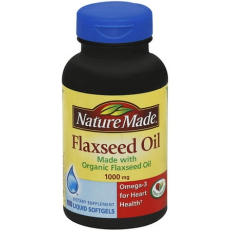 Nature Made Flaxseed Oil 1000 mg Softgels 100 ea (Pack of 4)