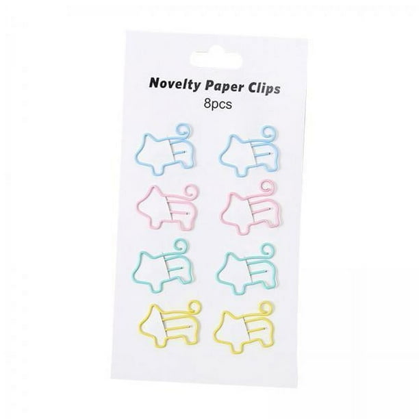 Paquete de 2-6 clips de papel novedosos, tarjeta de invitación de fiesta de Metal, , 8x 2 piezas