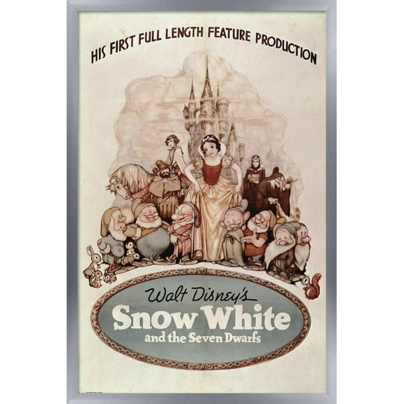 24X36 Disney Snow White - One Sheet Wall Poster, 24" x 36", Framed