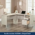 thumbnail image 3 of Sauder Larkin Ledge L-Shaped Desk & Lateral File Cabinet, Glacier Oak Finish, 3 of 16