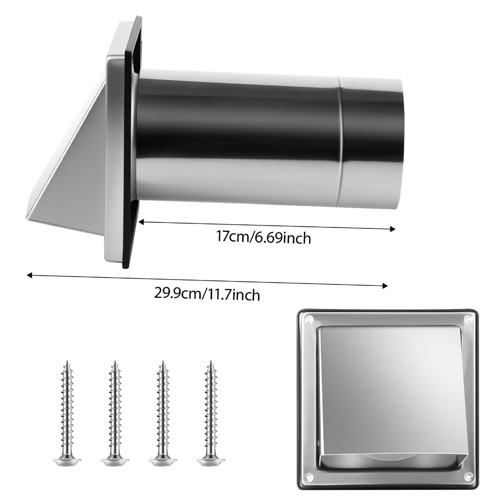 Complete Ventilation Accessory Set Cover and Parts Suitable for Dryer Exhaust