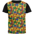 thumbnail image 1 of Halloween Building Blocks Costume All Over Mens Black Back T Shirt Multi LG, 1 of 2