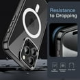 thumbnail image 6 of JETech Magnetic Case for iPhone 15 Pro 6.1-Inch Compatible with MagSafe Wireless Charging, Shockproof Phone Bumper Cover, Anti-Scratch Clear Back (Black), 6 of 7