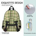 thumbnail image 5 of Green Beige Checkerboard Checkered Pattern Backpack for School,Cute School Bag,Schoolbag with Adjustable Shoulder Straps & Padded Back,15.25"x11.5"x5.25", 5 of 5