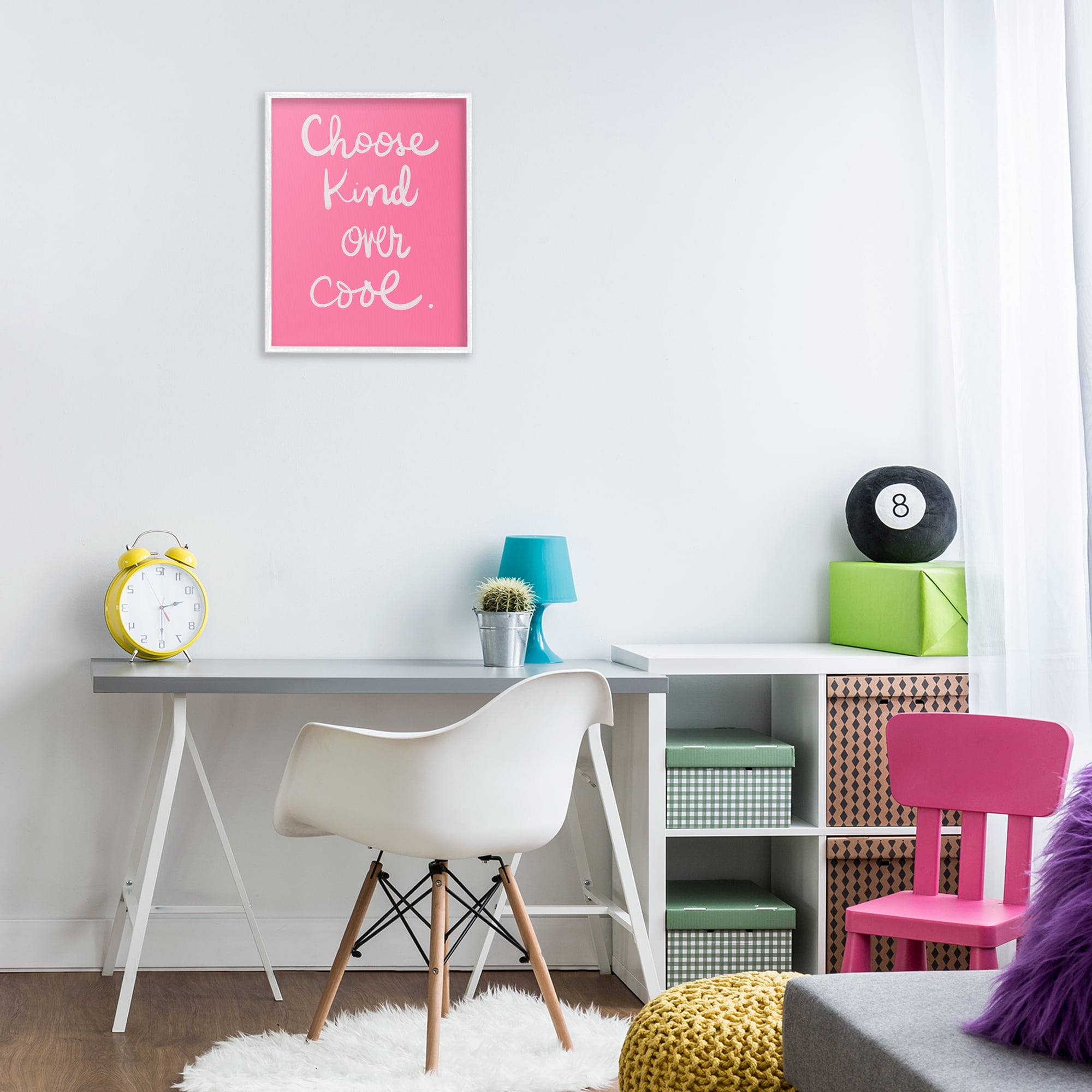 Stupell Industries Choose Kind Over Cool Typography Painting White Framed Art Print Wall Art, 16 x 20