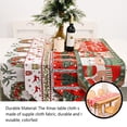 thumbnail image 4 of Inteprter Caminos de de Navidad Tela bordada Cómodos manteles individuales resistentes al desgarro Escritorio Impreso Mantel Diseño Adornos de Kits de decoración para fiestas Alce blanco rojo Inteprter HA068983-08, 4 of 6