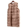 thumbnail image 6 of BLTIBY Womens Faux Fur Vest Jacket Fall Winter Coats Solid Color Fleece Thick Sleeveless Shaggy Warm Long Outerwear with Pockets Fashion Clothes Rose Gold S, 6 of 6