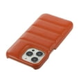 thumbnail image 5 of Allytech for iPhone 13 Pro Slim Case, Stylish Solid Color PU Leather Puffer 3D Down Jacket Case for Women Men, Lightweight Shockproof Anti-Scratch Non-Slip Rugged Case for iPhone 13 Pro, Brown, 5 of 7