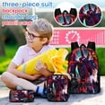 thumbnail image 4 of 3Pcs Spider Vibrant Printed Backpack Set with Lunch Organizer and Pencil Storage Case for School Travel Daily Use Superhero Hero Web Pattern Print #13, 4 of 5