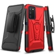 thumbnail image 2 of Galaxy A03s Case, Samsung Galaxy A03s 5G Belt Clip Holster Kickstand Shock Proof Phone Case with Tempered Glass Screen Protector - Red, 2 of 7