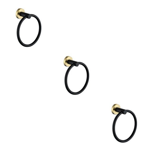 Matsuzay Soporte para toallas de mano de acero inoxidable, prácticos anillos de fijación, estante colgante, soporte para colgar para el hogar, baño, Type1 NO1 Matsuzay CBP209716