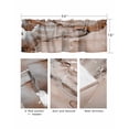 thumbnail image 3 of Marble Brown Curtain Valance for Windows/Living Room/Kitchen/Bathroom/Café, Short Rod Pocket Tier Curtain Window Treatment Panel Modern Abstract Ink Painting Luxury Topper Curtain 60''x18'', 3 of 6