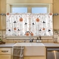 thumbnail image 2 of Yayeee Kitchen Curtains Tier Set of 2 Light Filtering 57"x36" Over Sink Window Panels, Ghost Design, 2 of 7
