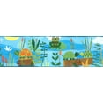 thumbnail image 3 of Dundee Deco Prepasted Wallpaper Border - Kids Blue, Green, Yellow Frogs, Turtles, 15 ft x 6 in, 3 of 5