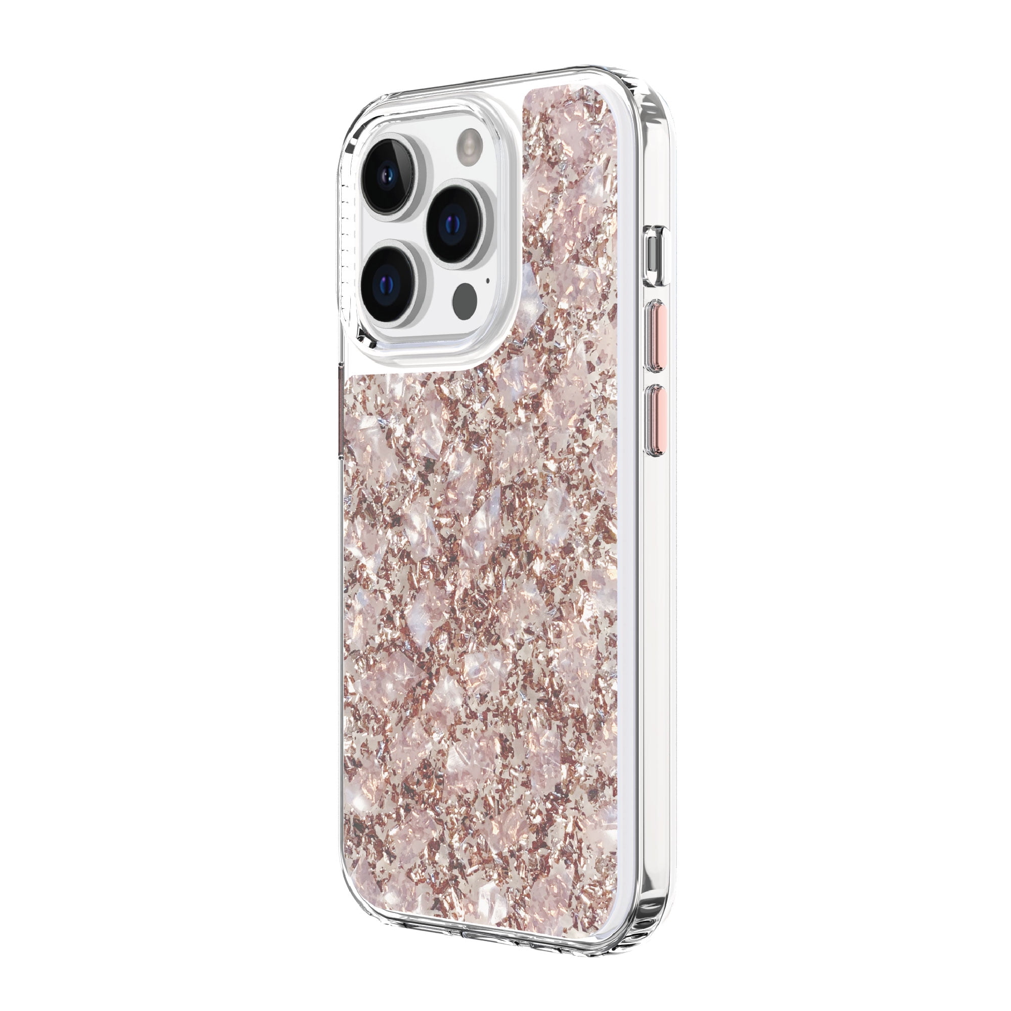 onn. Blush Fleck Shell Phone Case for iPhone 14 Pro