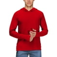 thumbnail image 2 of Fishing Shirts for Men,Long Sleeve UV Sun Hoodie,Solid Hiking Running Swim Athletic Workout Shirt, 2 of 5