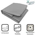 thumbnail image 4 of Moose Supply 16' x 20', 12 mil PVC Vinyl Heavy Duty Waterproof Tarp Covers, Gray, 4 of 7
