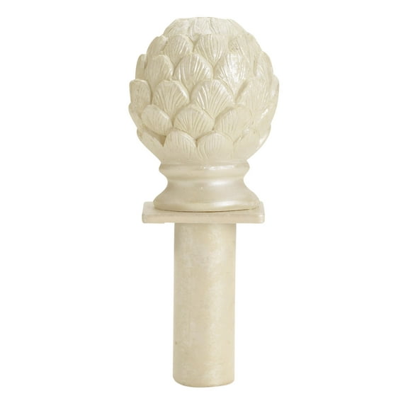 Boutique Ivory Artichoke Round Fitting Finial