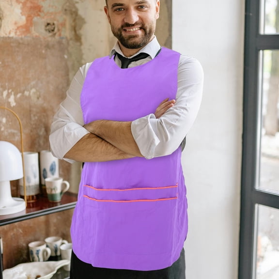 CTIRCHIU 1Pack Salon Smocks Women Protective Hairdressing Apron Purple for Cooks