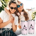thumbnail image 2 of Initial Monogrammed Personalized Gifts for Women Pink Cup Tumbler 20 Oz, Birthday Gifts for Women, Wedding Gifts for Her, Valentines Day/Mothers Day/Christmas Gifts for Mom Sister Friends, 2 of 6