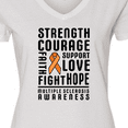 thumbnail image 4 of Inktastic Multiple Sclerosis Awareness Strength Courage and Support Women's V-Neck T-Shirt, 4 of 5